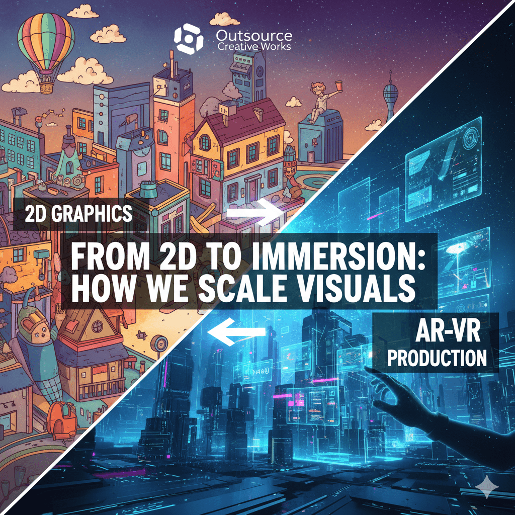 From 2D Graphics to AR-VR: How Outsource Creative Works Scale Visual Production
