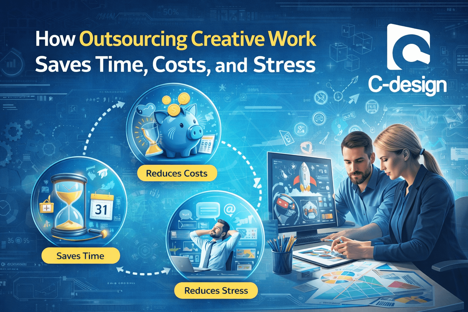 How Outsourcing Creative Work Saves Time, Costs, and Stress: