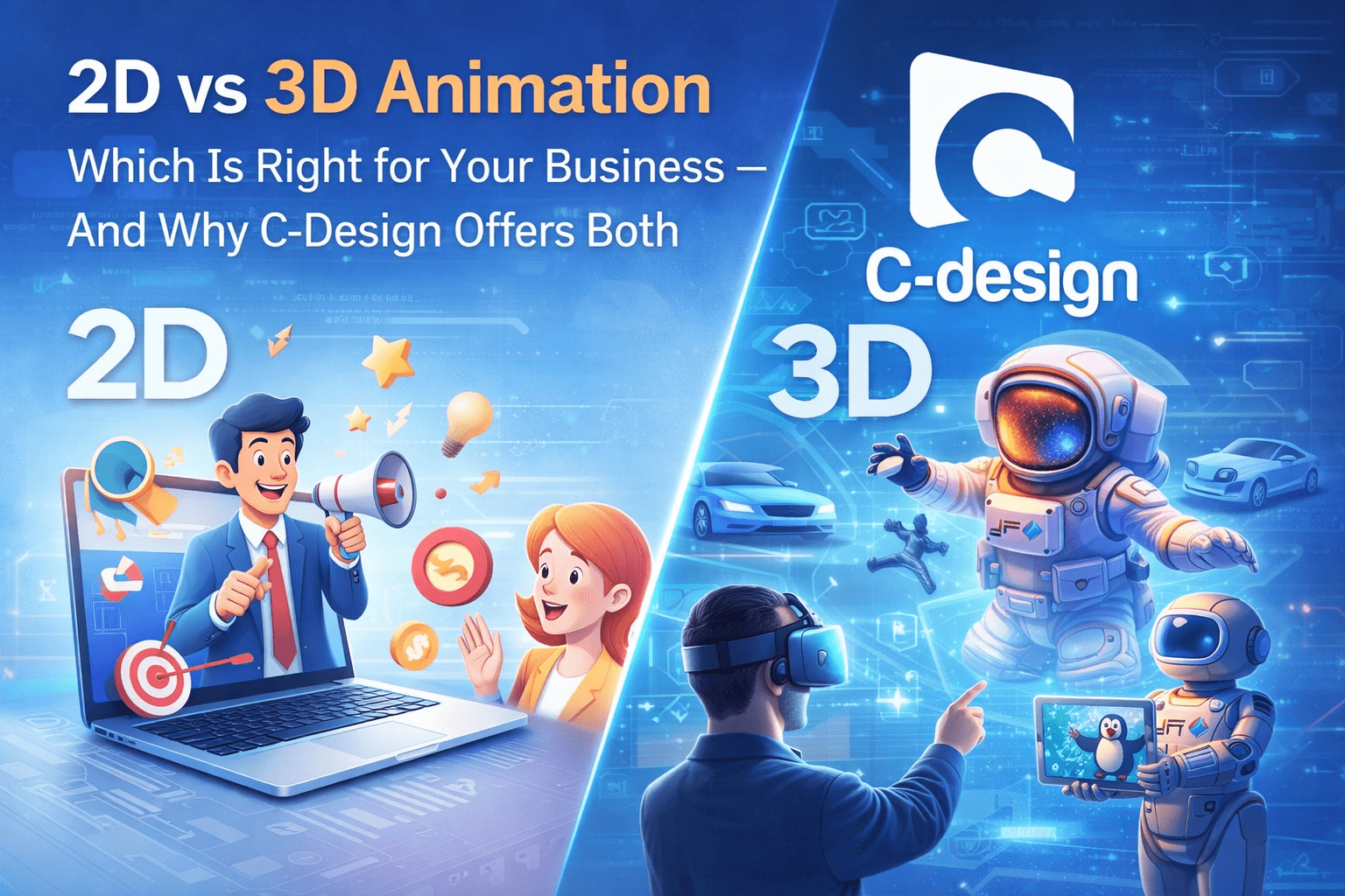 2D vs 3D Animation: Which Is Right for Your Business — And Why C-Design Offers Both