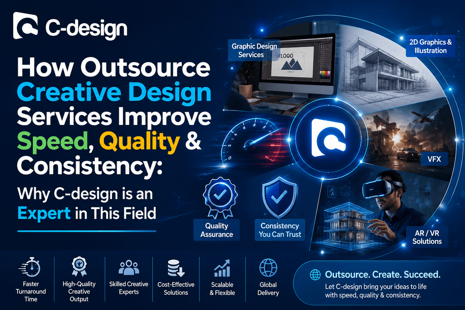 How Outsource Creative Design Services Improve Speed, Quality & Consistency: Why C-design is an Expert in This Field