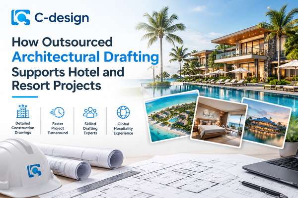 How Outsourced Architectural Drafting Supports Hotel and Resort Projects | Outsourcing CAD Works